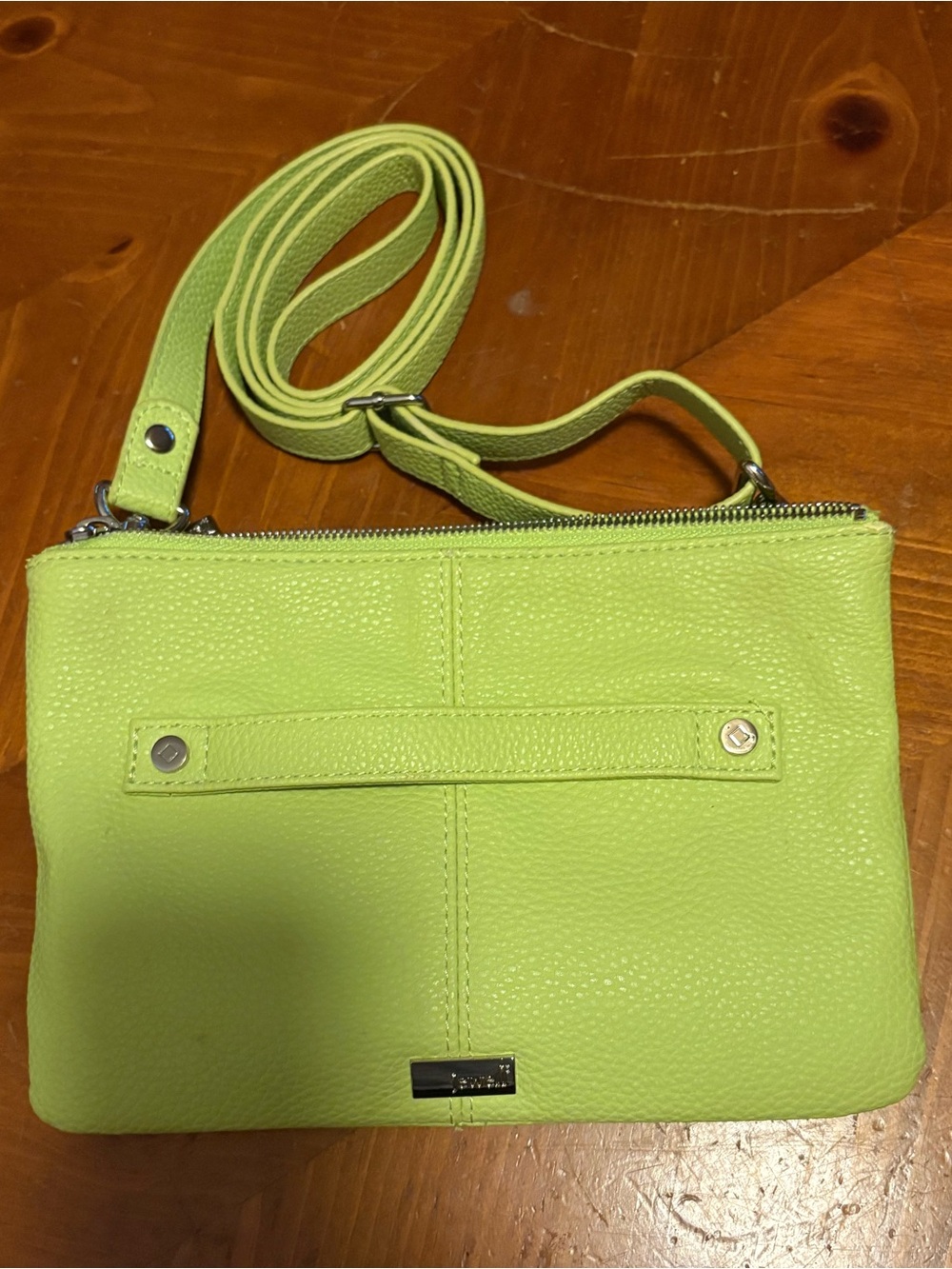 Lime Green Crossbody Leather Bag